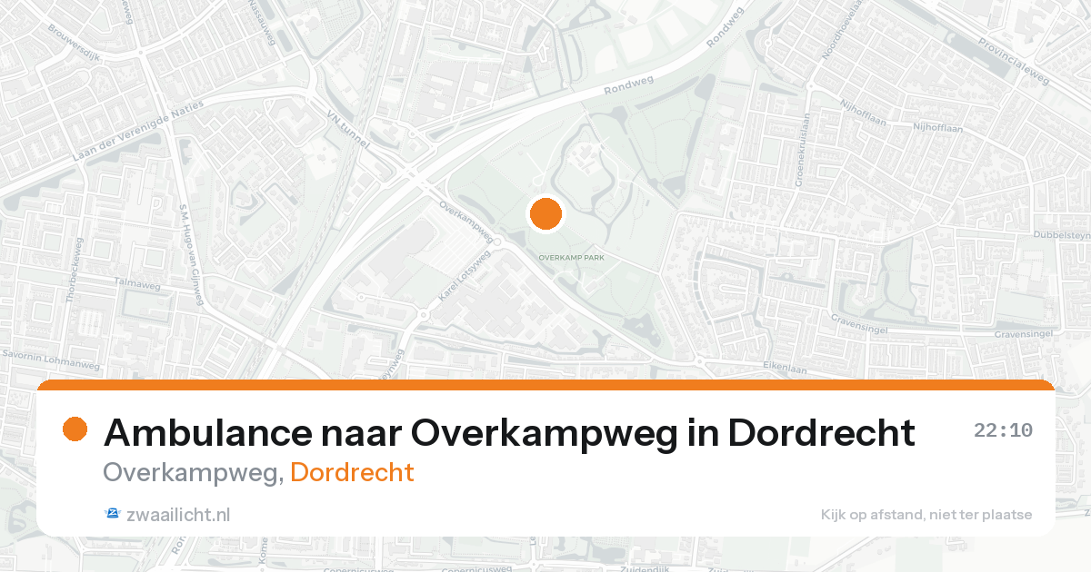 Ambulance naar Overkampweg in Dordrecht — 16 aug 2026