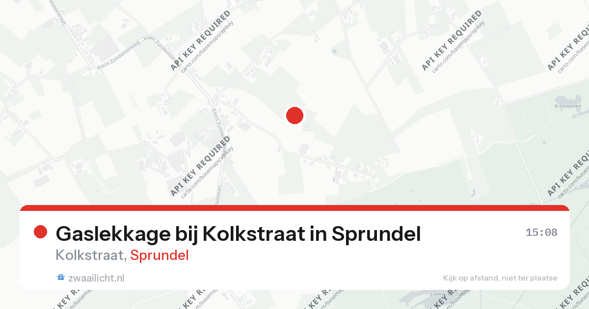 Gaslekkage bij Kolkstraat in Sprundel — 24 aug 2026