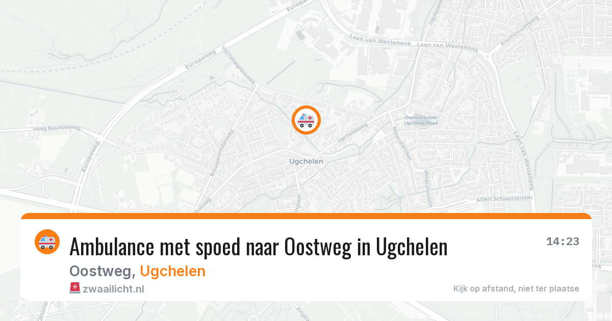 Ambulance met spoed naar Oostweg in Ugchelen — 22 mrt 2026