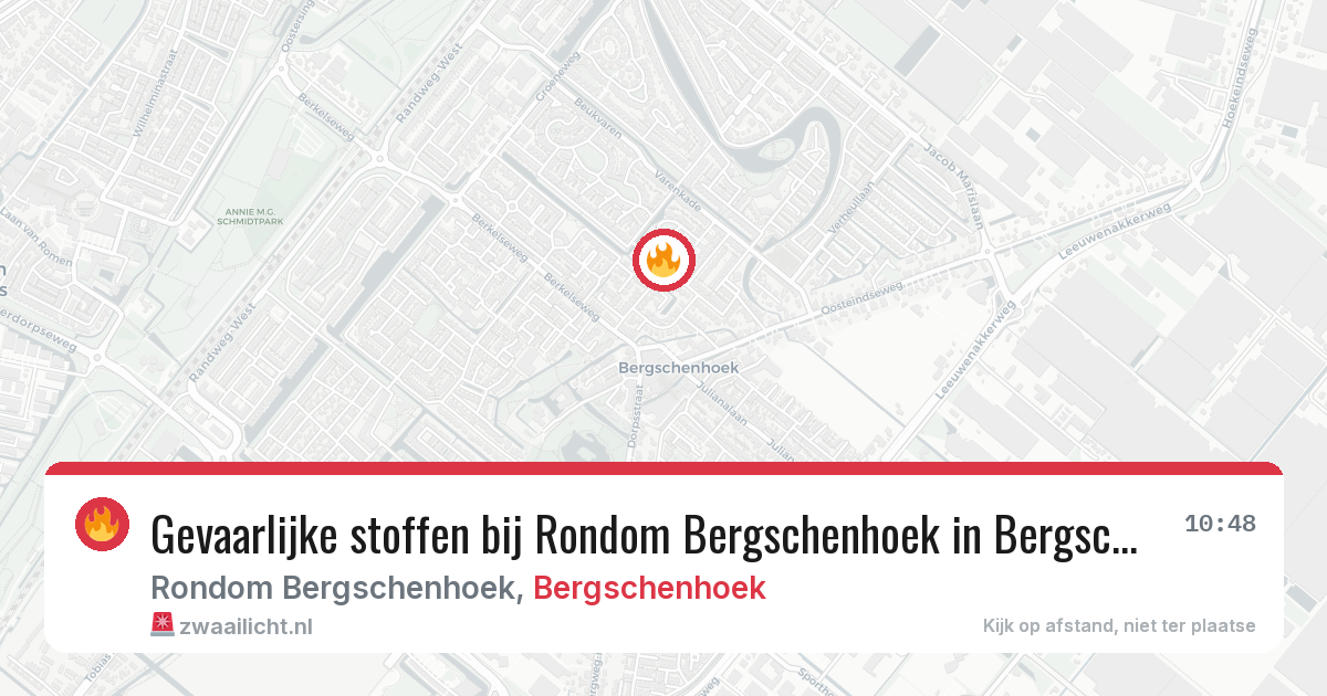 Gevaarlijke stoffen bij Rondom Bergschenhoek in Bergschenhoek — 14 aug 2026