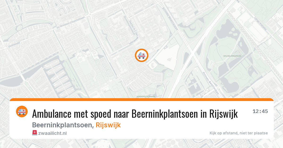 Ambulance met spoed naar Beerninkplantsoen in Rijswijk — 17 jul 2026