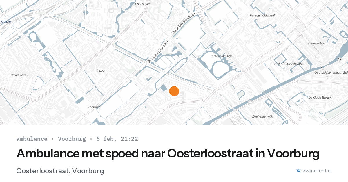 Ambulance met spoed naar Oosterloostraat in Voorburg — 6 feb 2026