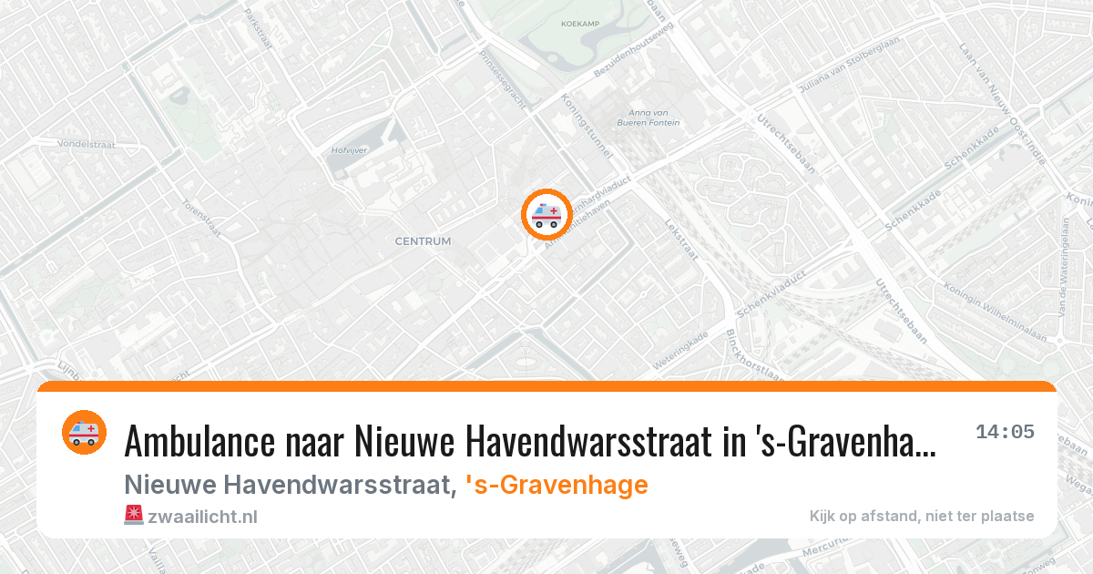 Ambulance naar Nieuwe Havendwarsstraat in 's-Gravenhage — 19 mei 2026
