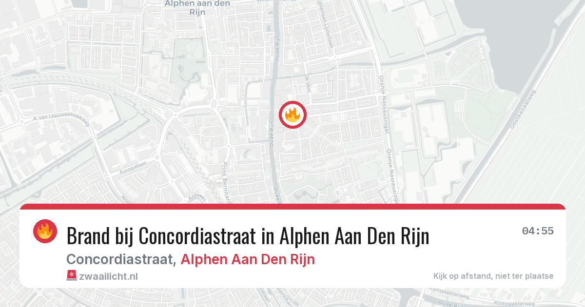 Brand bij Concordiastraat in Alphen Aan Den Rijn — 9 jul 2026