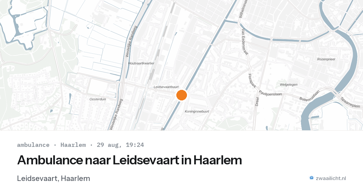 Ambulance naar Leidsevaart in Haarlem — 29 aug 2026