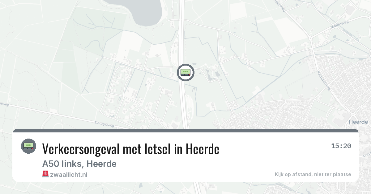 Verkeersongeval met letsel in Heerde — 13 aug 2026