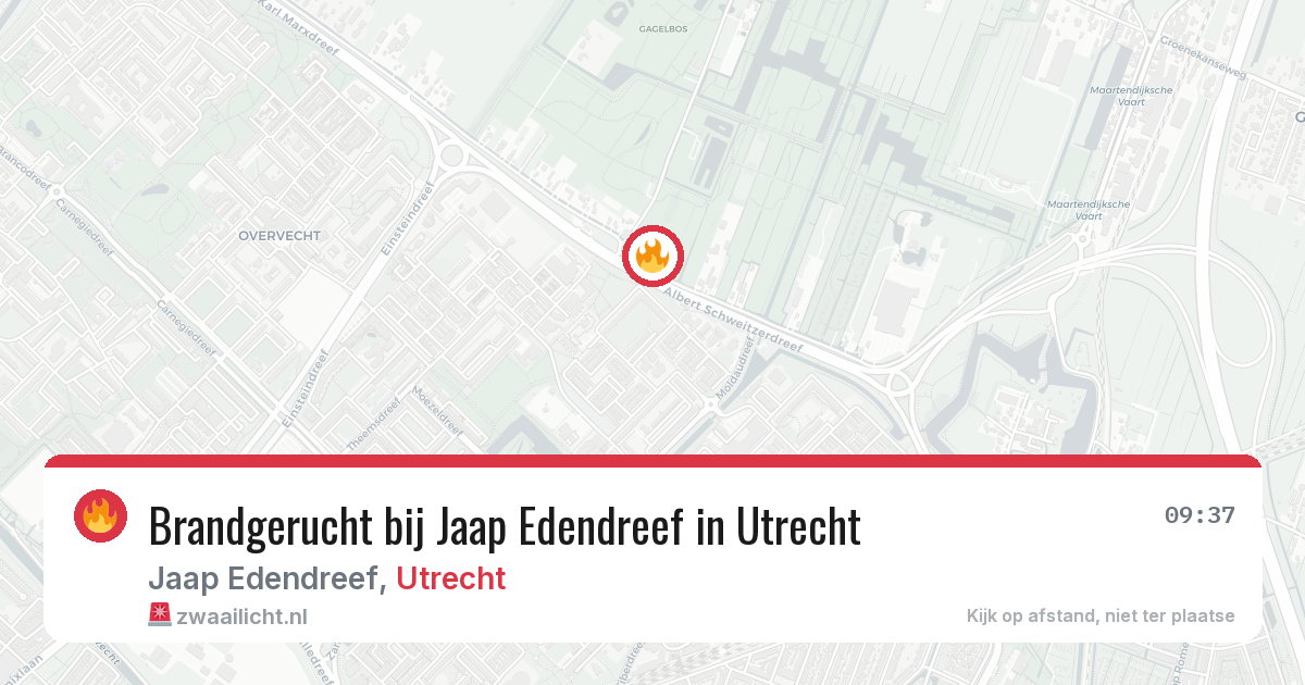 Brandgerucht bij Jaap Edendreef in Utrecht — 19 apr 2026