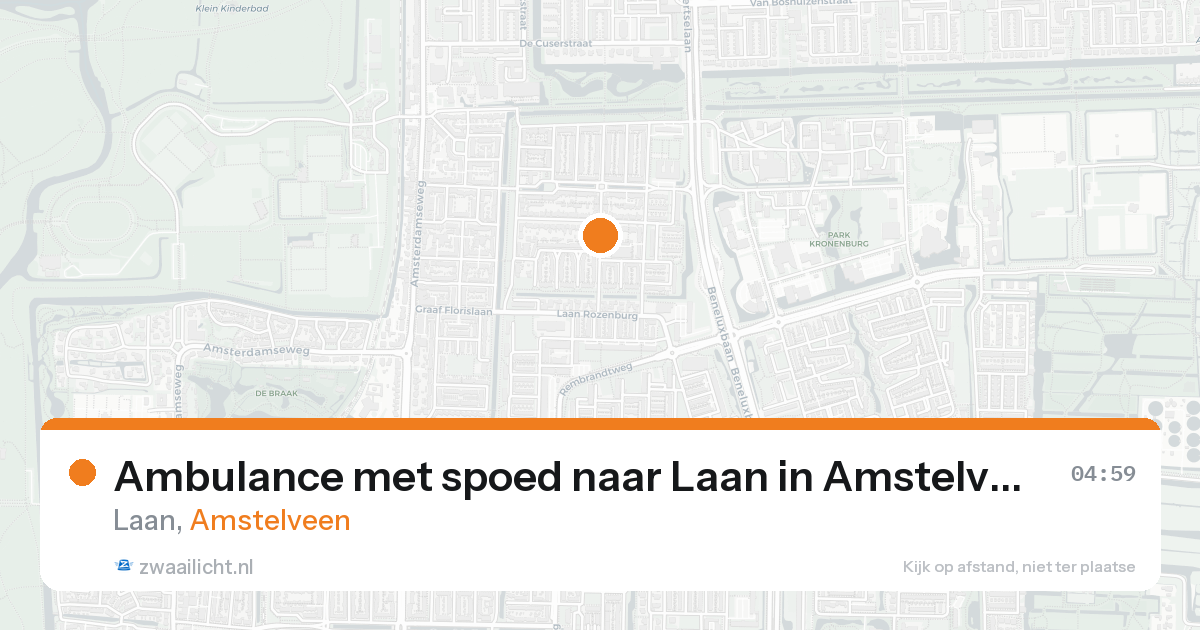 Ambulance met spoed naar Laan in Amstelveen — 26 aug 2026