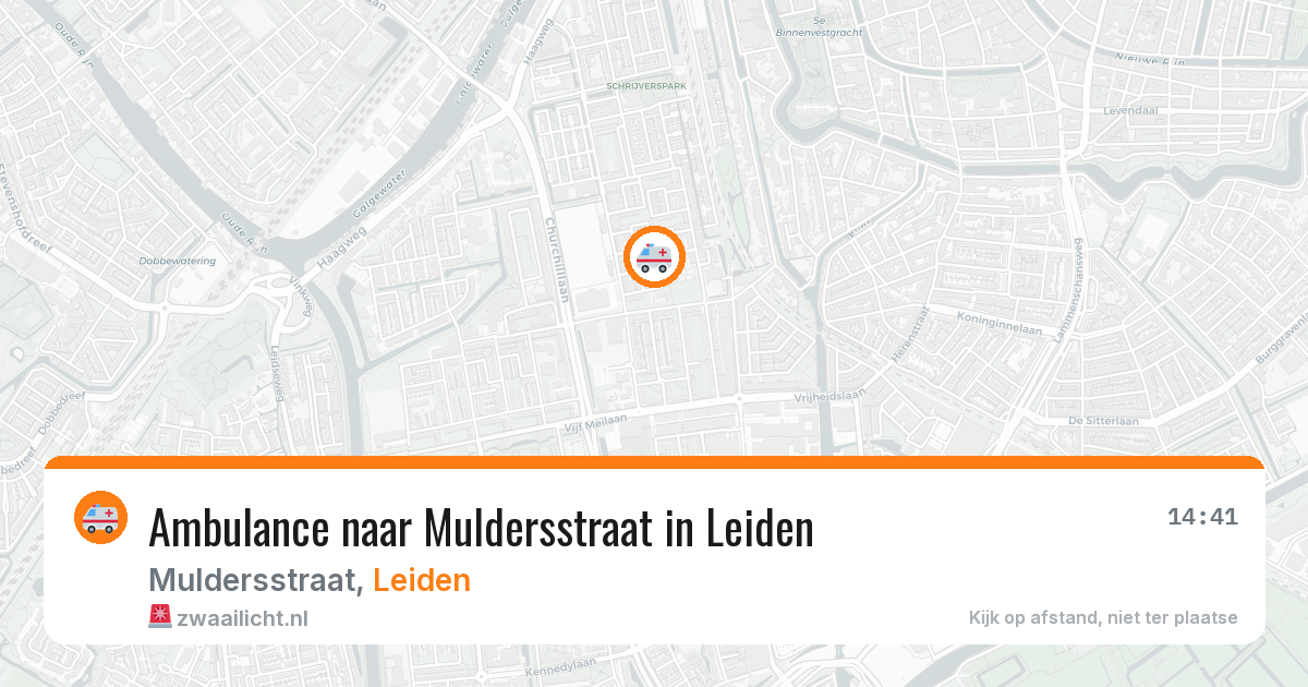 Ambulance naar Muldersstraat in Leiden — 24 mrt 2026