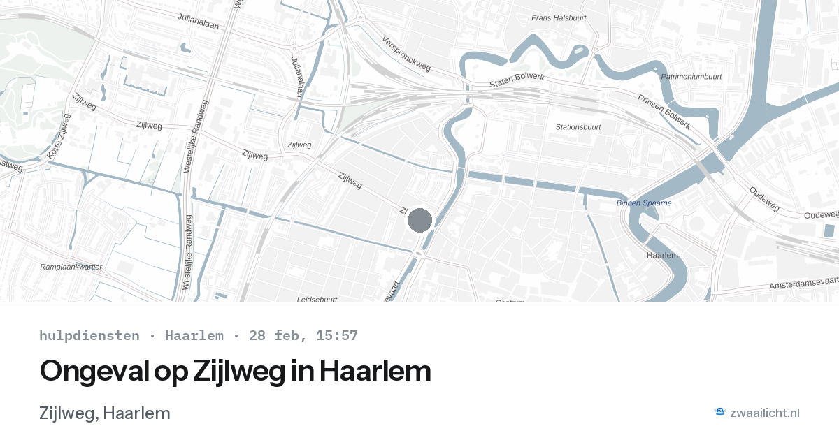 Ongeval op Zijlweg in Haarlem — 28 feb 2026