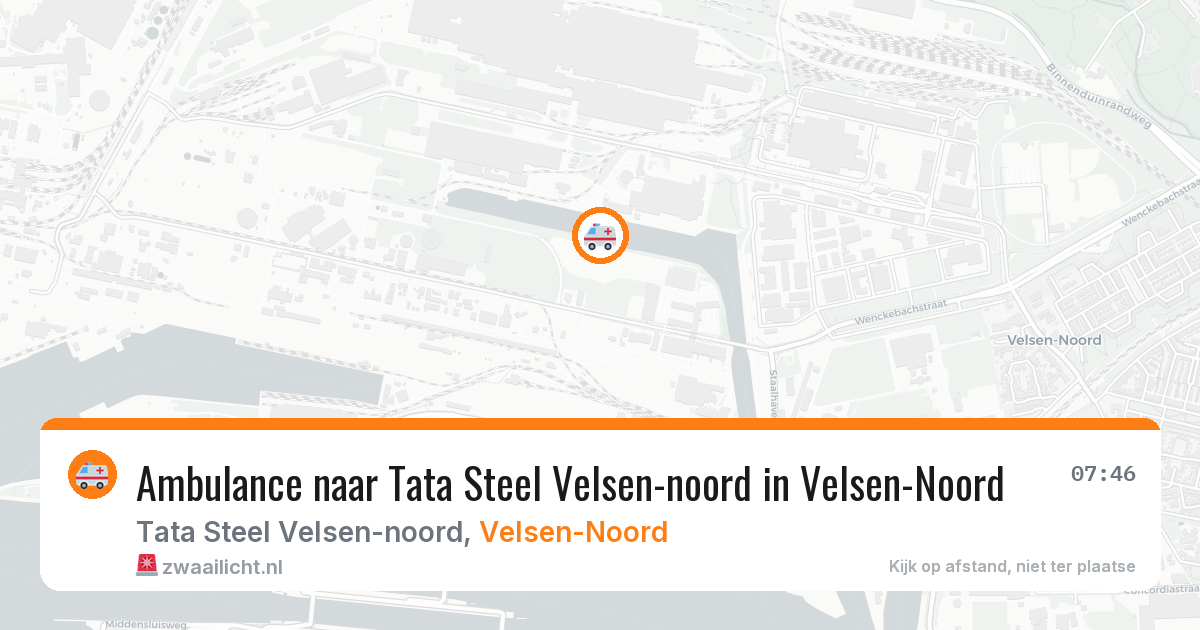 Ambulance naar Tata Steel Velsen-noord in Velsen-Noord — 13 aug 2026