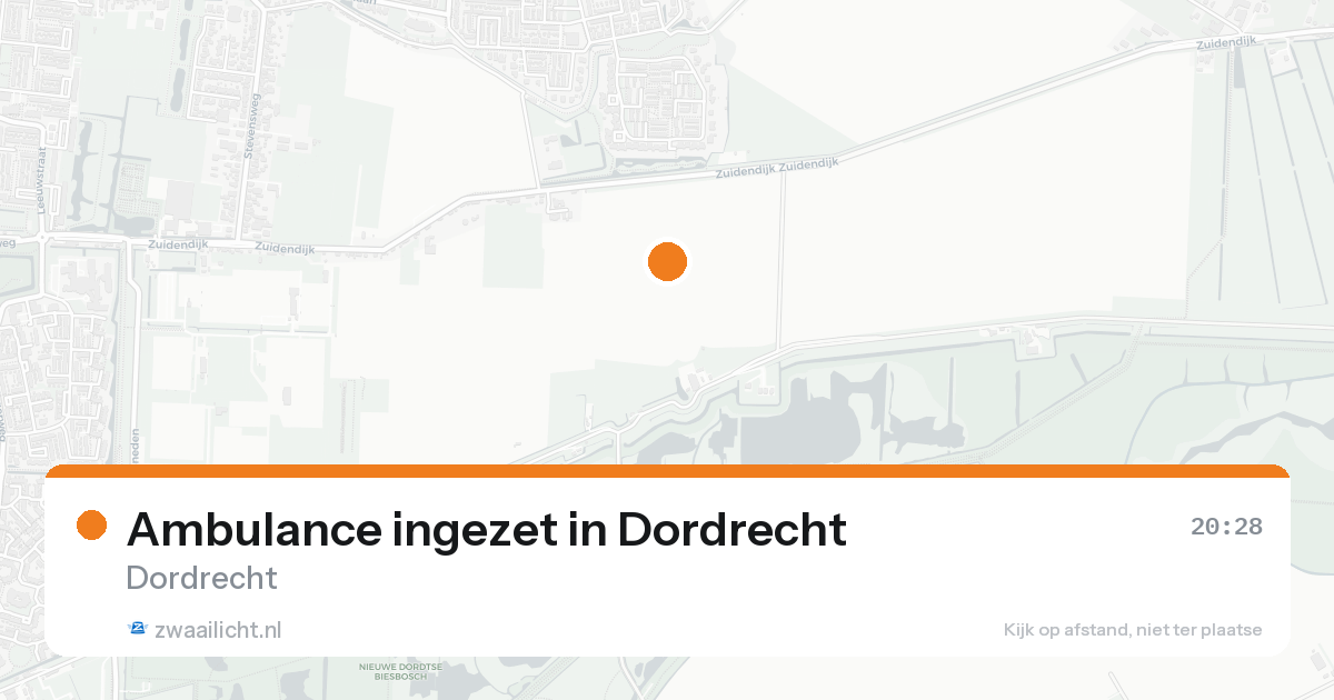 Ambulance ingezet in Dordrecht — 22 aug 2026