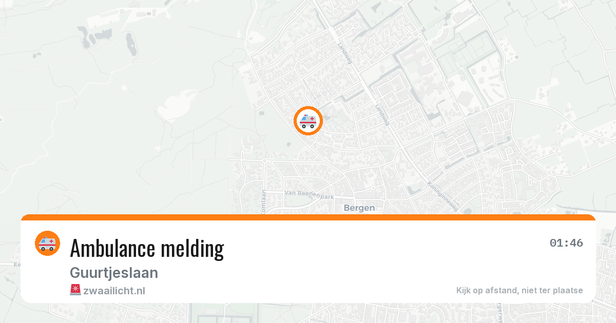 Ambulance melding — 26 jan 2026