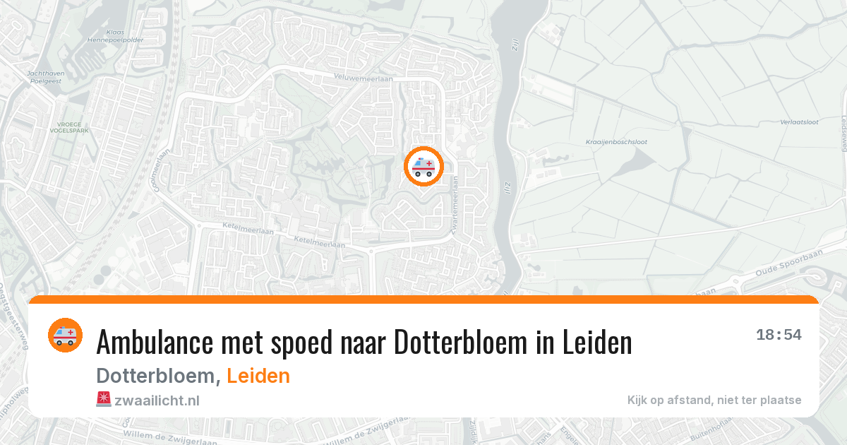 Ambulance met spoed naar Dotterbloem in Leiden — 24 jul 2026