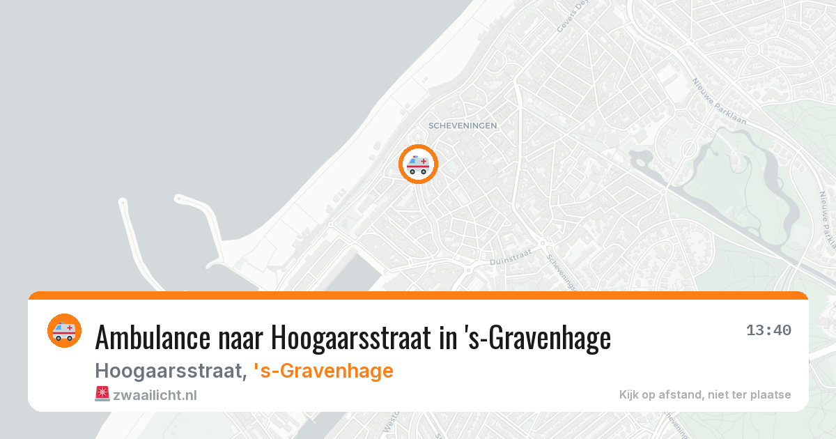 Ambulance naar Hoogaarsstraat in 's-Gravenhage — 10 aug 2026