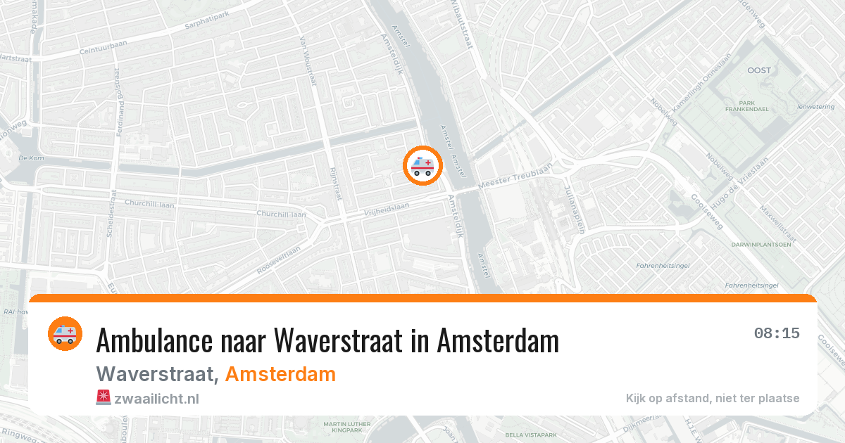Ambulance naar Waverstraat in Amsterdam — 28 jul 2026