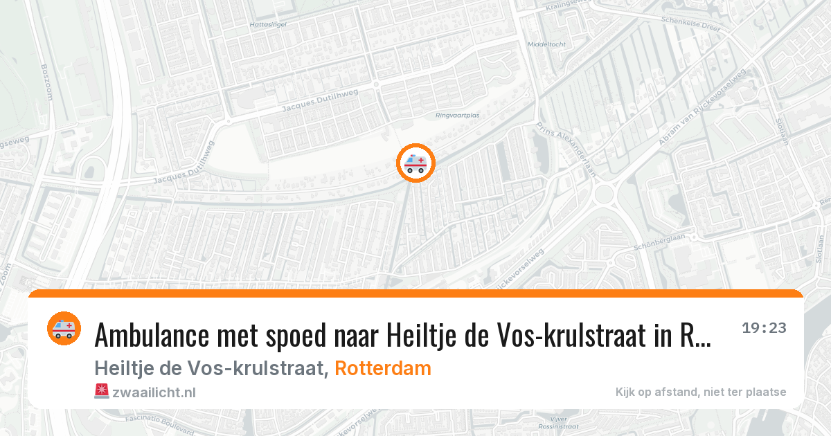 Ambulance met spoed naar Heiltje de Vos-krulstraat in Rotterdam — 13 mrt 2026