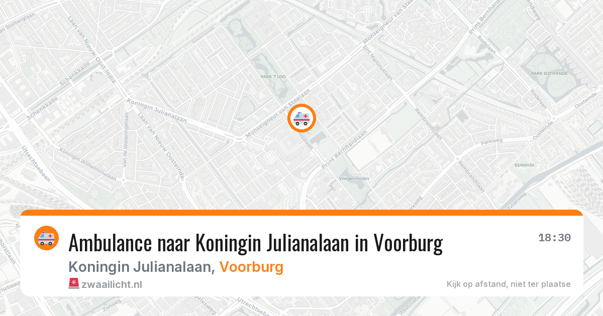 Ambulance naar Koningin Julianalaan in Voorburg — 21 mei 2026