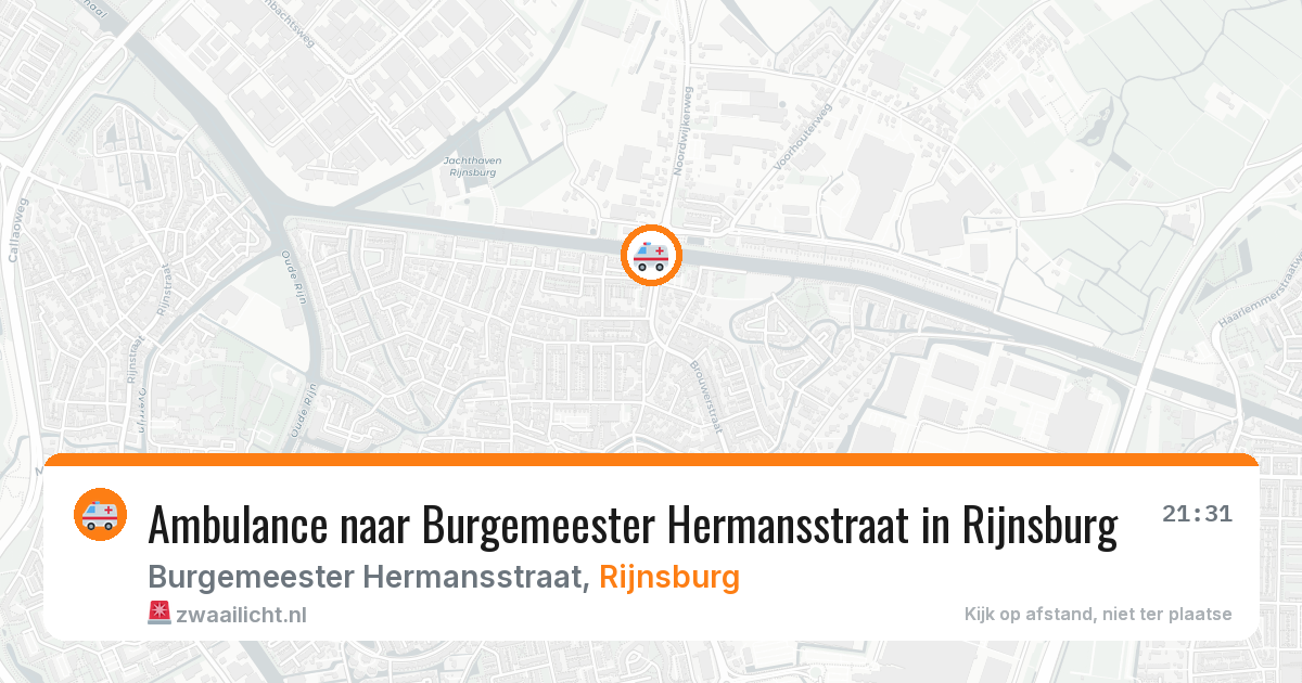 Ambulance naar Burgemeester Hermansstraat in Rijnsburg — 17 mei 2026