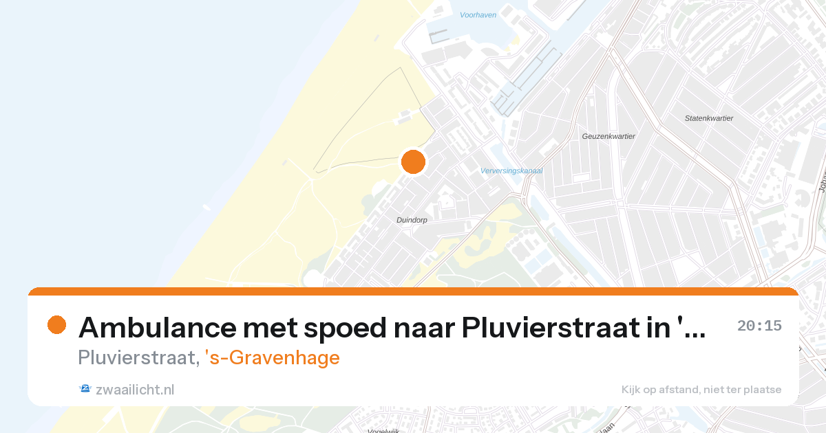 Ambulance met spoed naar Pluvierstraat in 's-Gravenhage — 27 aug 2026