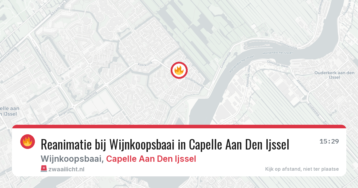 Reanimatie bij Wijnkoopsbaai in Capelle Aan Den Ijssel — 25 apr 2026