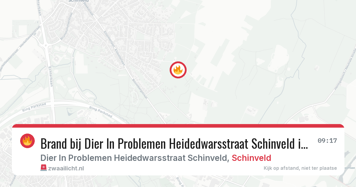 Brand bij Dier In Problemen Heidedwarsstraat Schinveld in Schinveld — 1 aug 2026