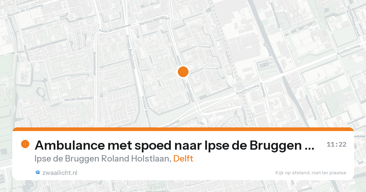 Ambulance met spoed naar Ipse de Bruggen Roland Holstlaan in Delft — 31 jan 2026