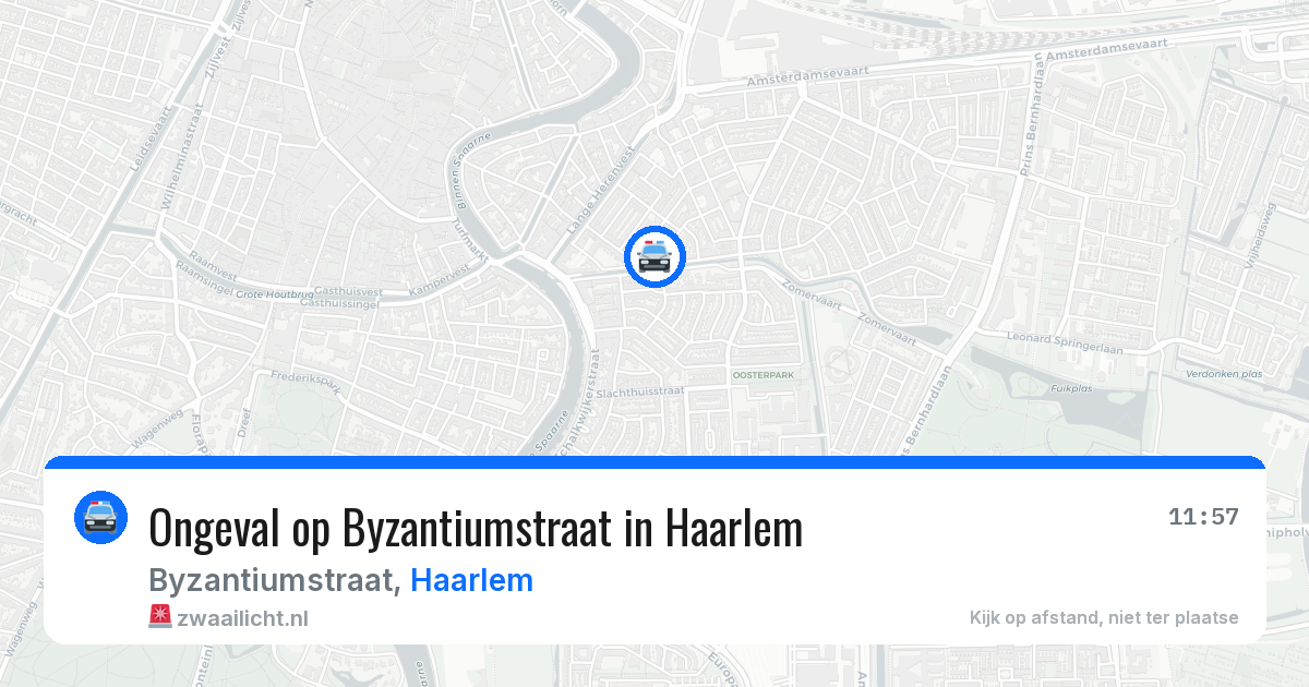 Ongeval op Byzantiumstraat in Haarlem — 15 mei 2026