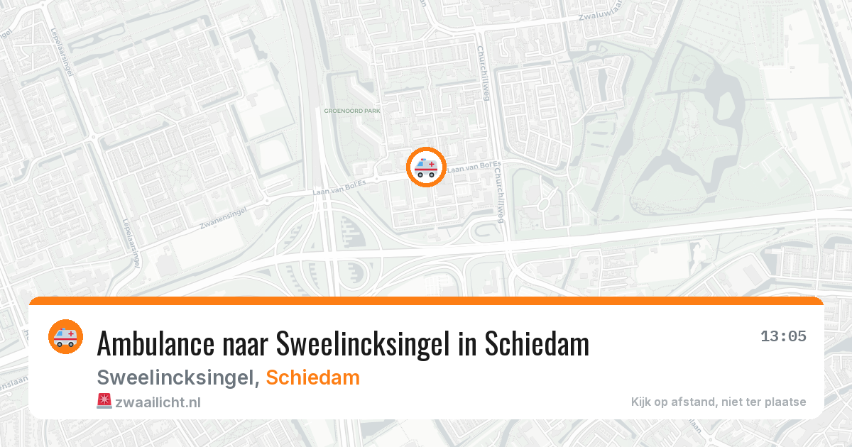 Ambulance naar Sweelincksingel in Schiedam — 29 mei 2026