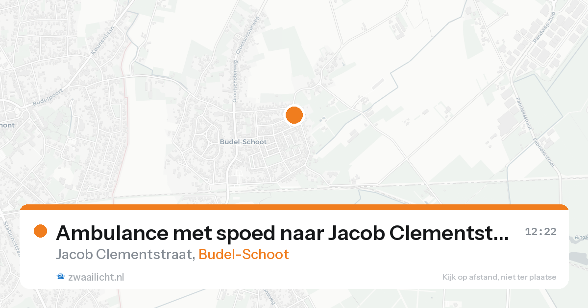 Ambulance met spoed naar Jacob Clementstraat in Budel-Schoot — 21 aug 2026