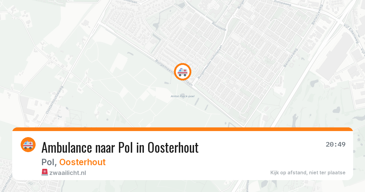 Ambulance naar Pol in Oosterhout — 4 aug 2026