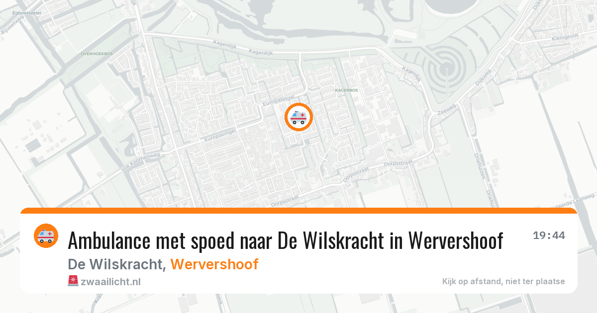 Ambulance met spoed naar De Wilskracht in Wervershoof — 17 apr 2026
