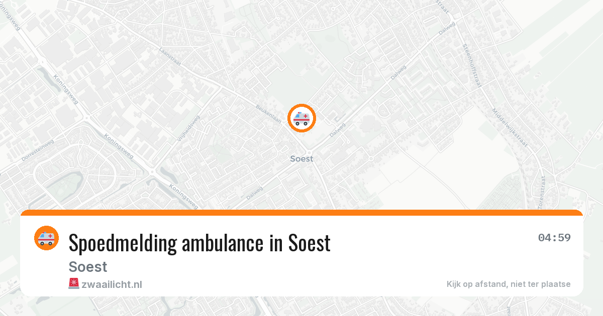 Spoedmelding ambulance in Soest — 17 mei 2026