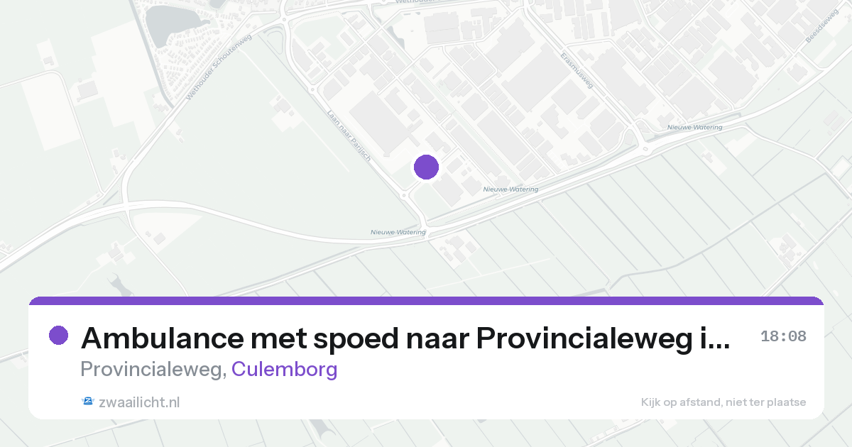 Ambulance met spoed naar Provincialeweg in Culemborg — 18 aug 2026