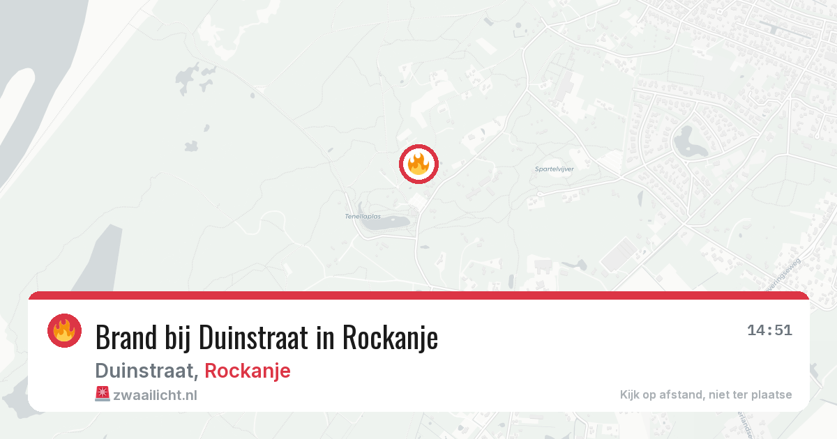 Brand bij Duinstraat in Rockanje — 11 mei 2026