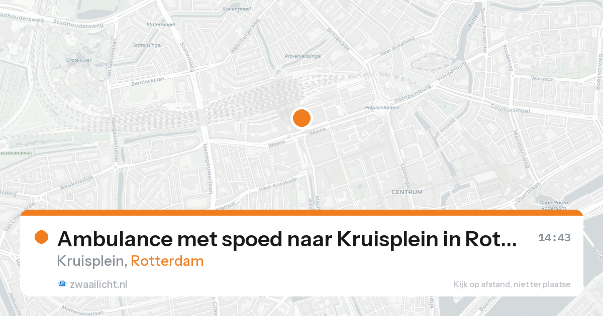 Ambulance met spoed naar Kruisplein in Rotterdam — 15 aug 2026