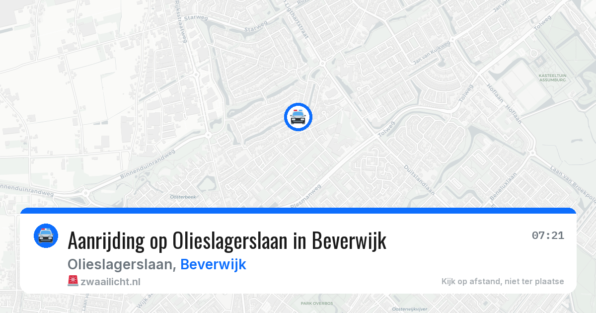 Aanrijding op Olieslagerslaan in Beverwijk — 18 mei 2026
