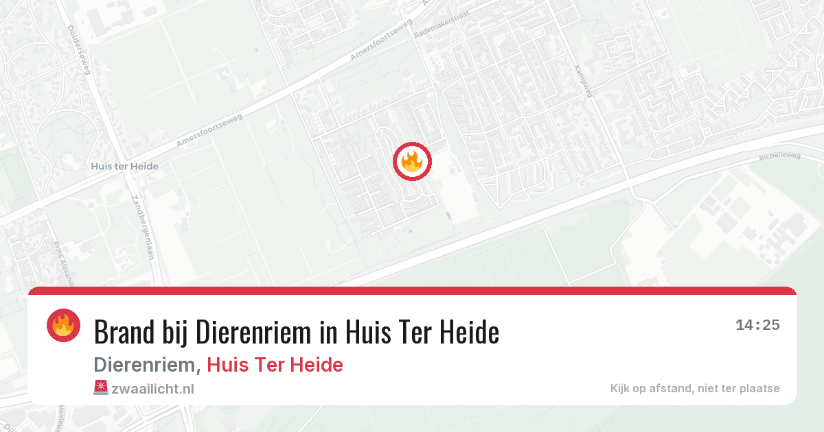 Brand bij Dierenriem in Huis Ter Heide — 12 aug 2026