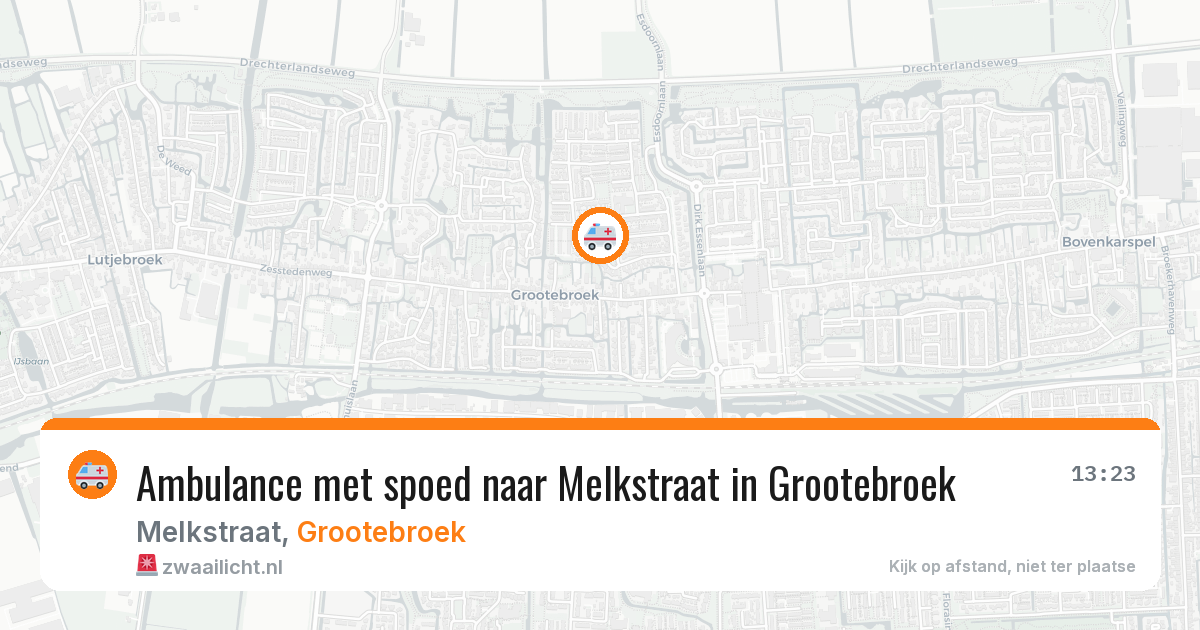 Ambulance met spoed naar Melkstraat in Grootebroek — 9 apr 2026