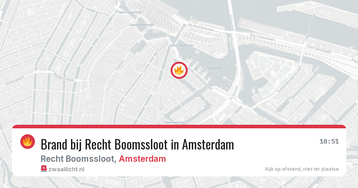 Brand bij Recht Boomssloot in Amsterdam — 1 aug 2026
