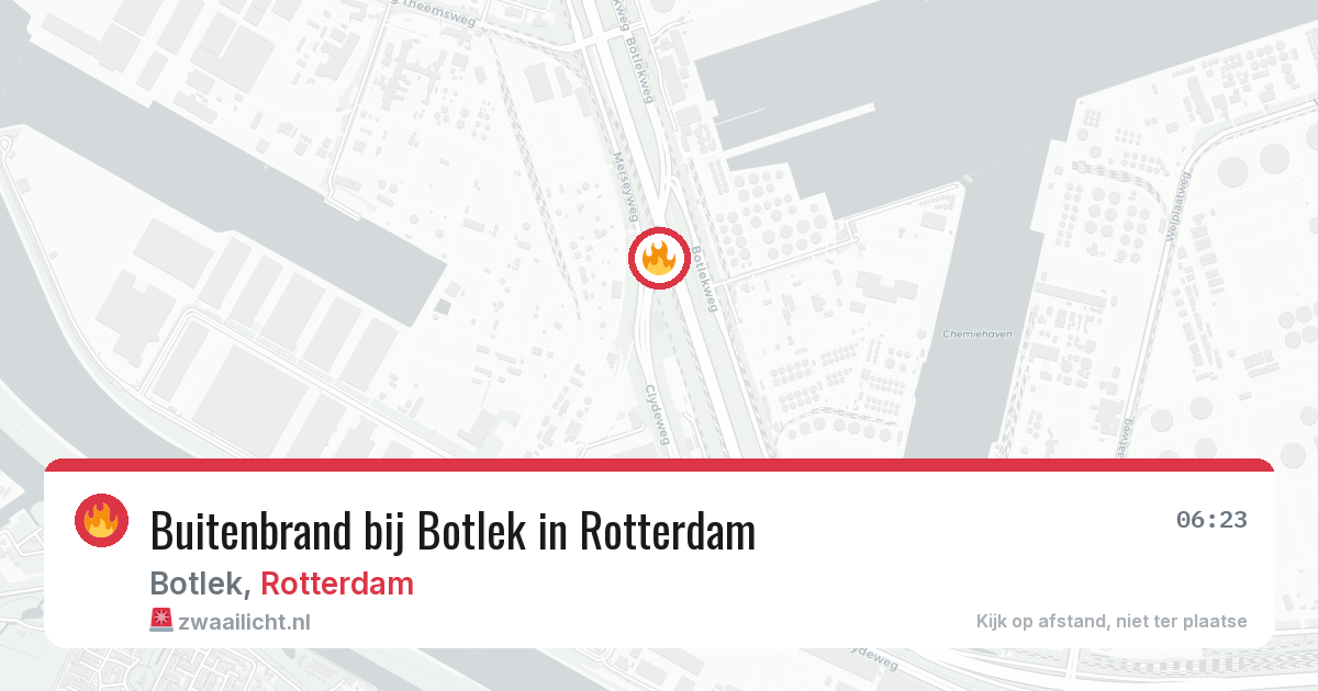 Buitenbrand bij Botlek in Rotterdam — 18 apr 2026