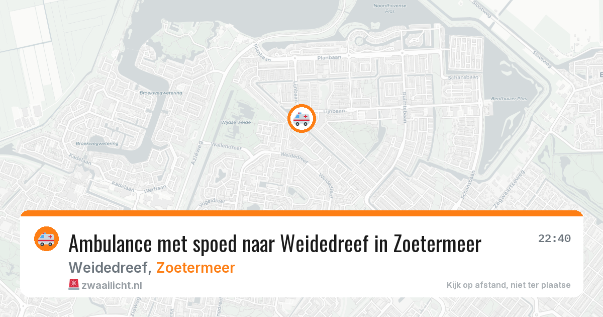 Ambulance met spoed naar Weidedreef in Zoetermeer — 12 aug 2026
