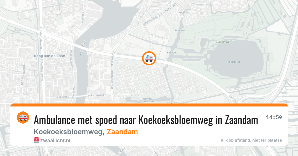Ambulance met spoed naar Koekoeksbloemweg in Zaandam — 13 jul 2026