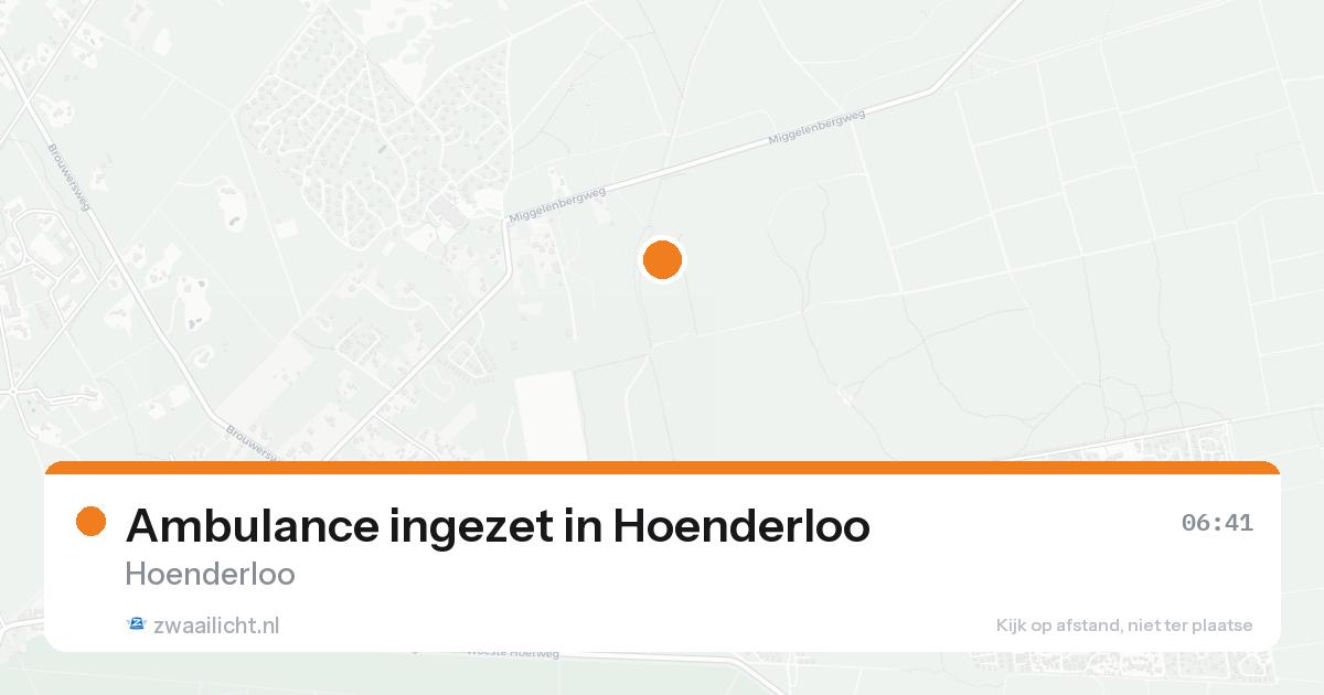 Ambulance ingezet in Hoenderloo — 17 aug 2026