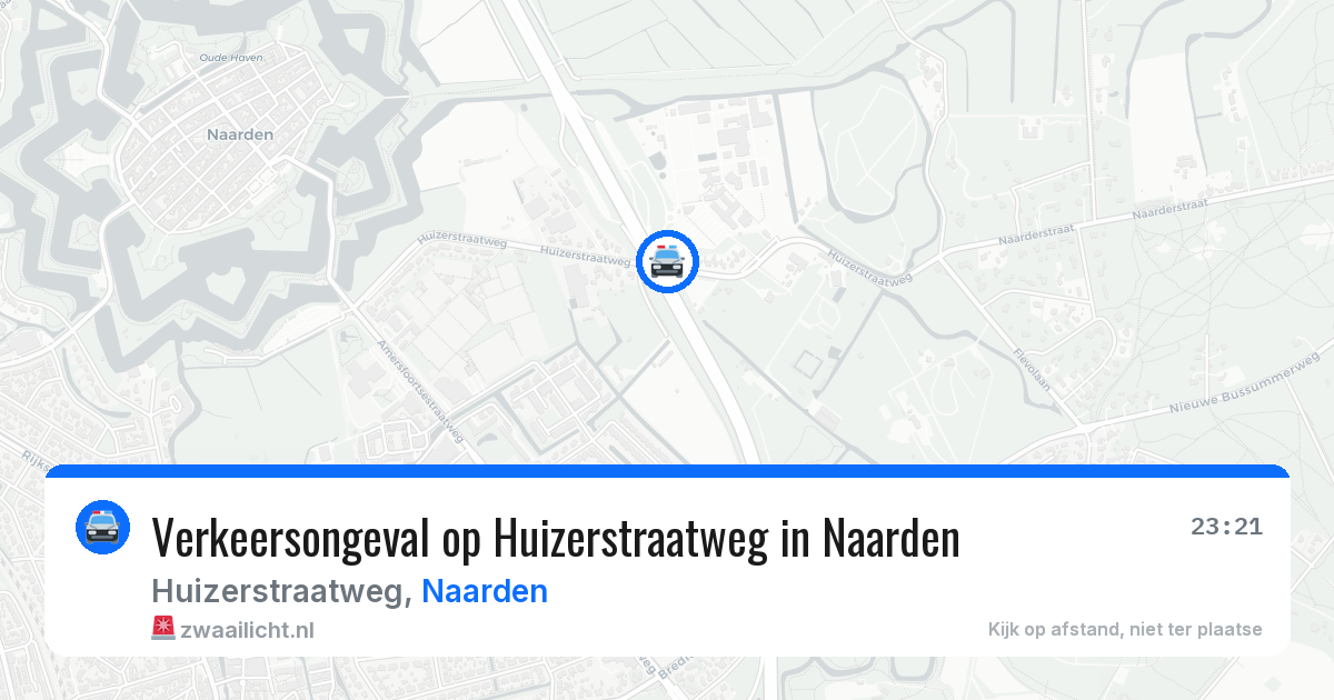 Verkeersongeval op Huizerstraatweg in Naarden — 20 mrt 2026