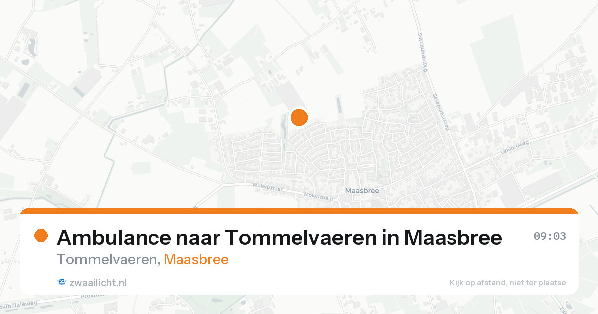 Ambulance naar Tommelvaeren in Maasbree — 14 aug 2026