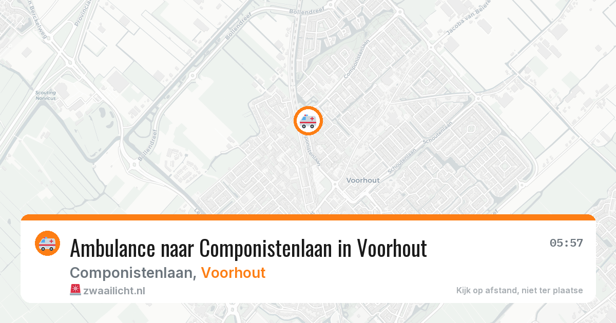 Ambulance naar Componistenlaan in Voorhout — 7 aug 2026