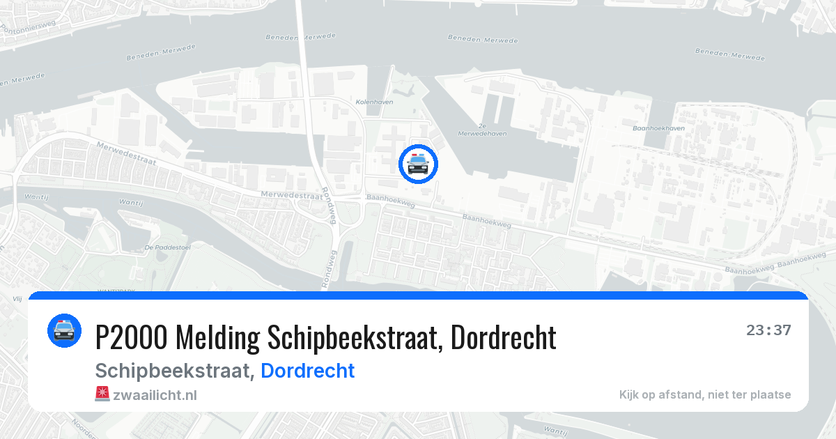 P2000 Melding Schipbeekstraat, Dordrecht — 25 jun 2026