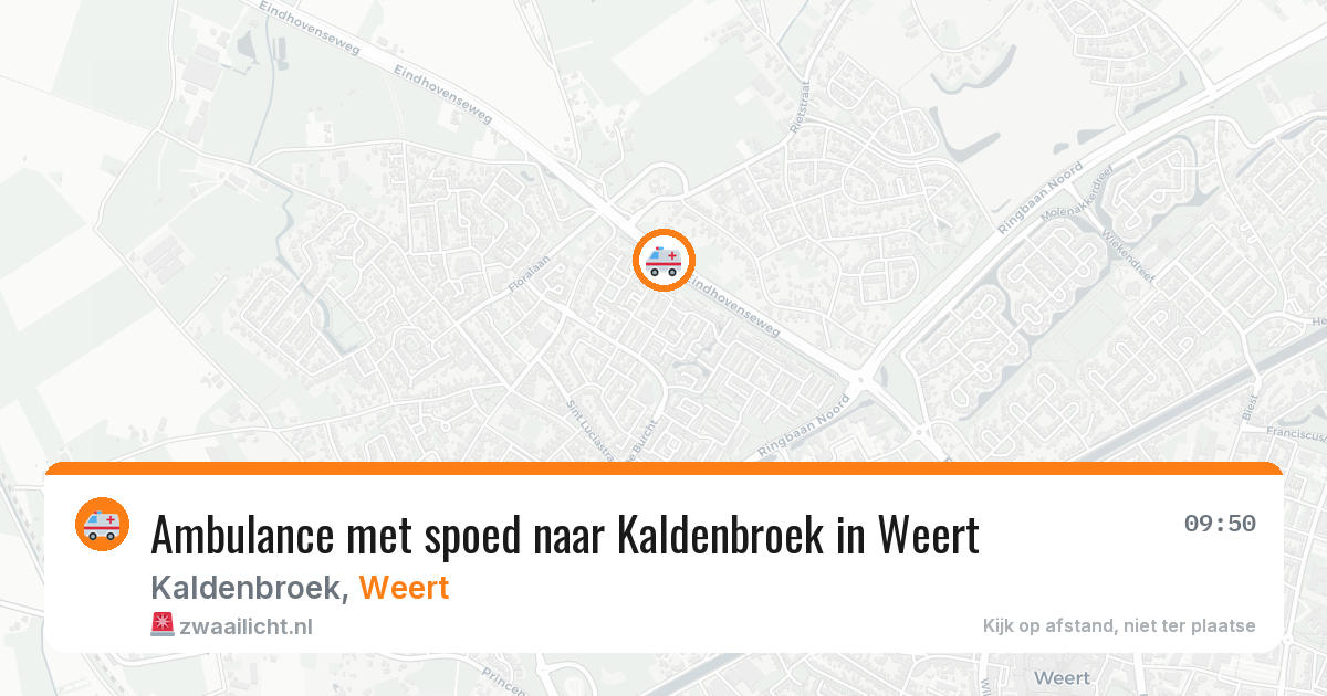 Ambulance met spoed naar Kaldenbroek in Weert — 4 aug 2026