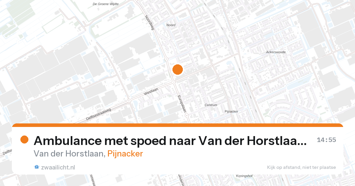 Ambulance met spoed naar Van der Horstlaan in Pijnacker — 14 feb 2026